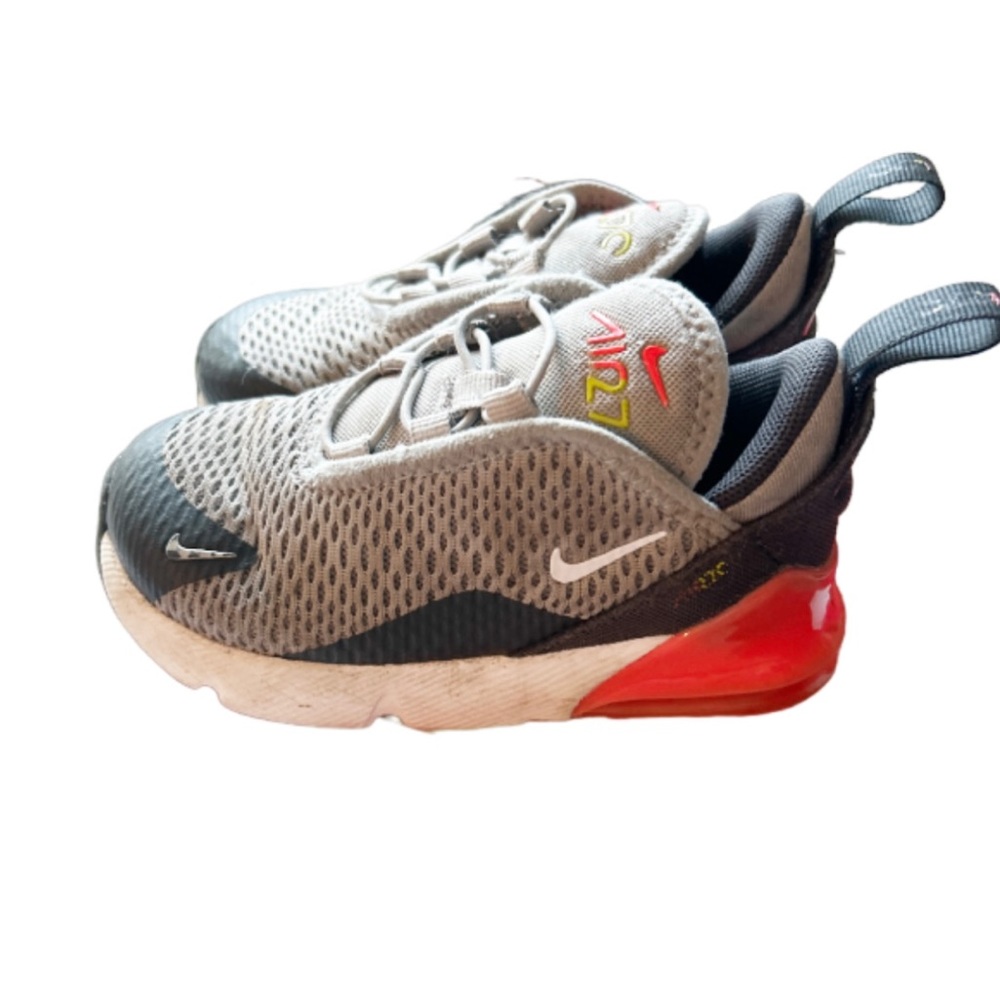 Nike Toddler’s Air Max 270 LT Smoke Grey/White 7 Sneakers Tennis Shoes